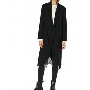 NEW ALL : ROW brooklyn long sleeve open duster in black